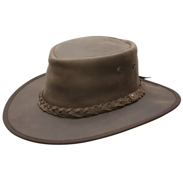 Conner Lone Wolf Leather Outback Hat