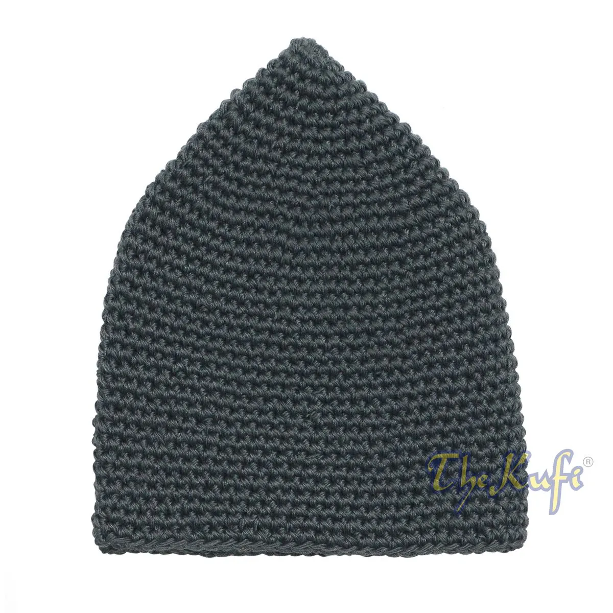 Cotton Kufi Skull Cap - Dark Grey Hand-Crocheted 100% Cotton Head Cover By Thekufi®