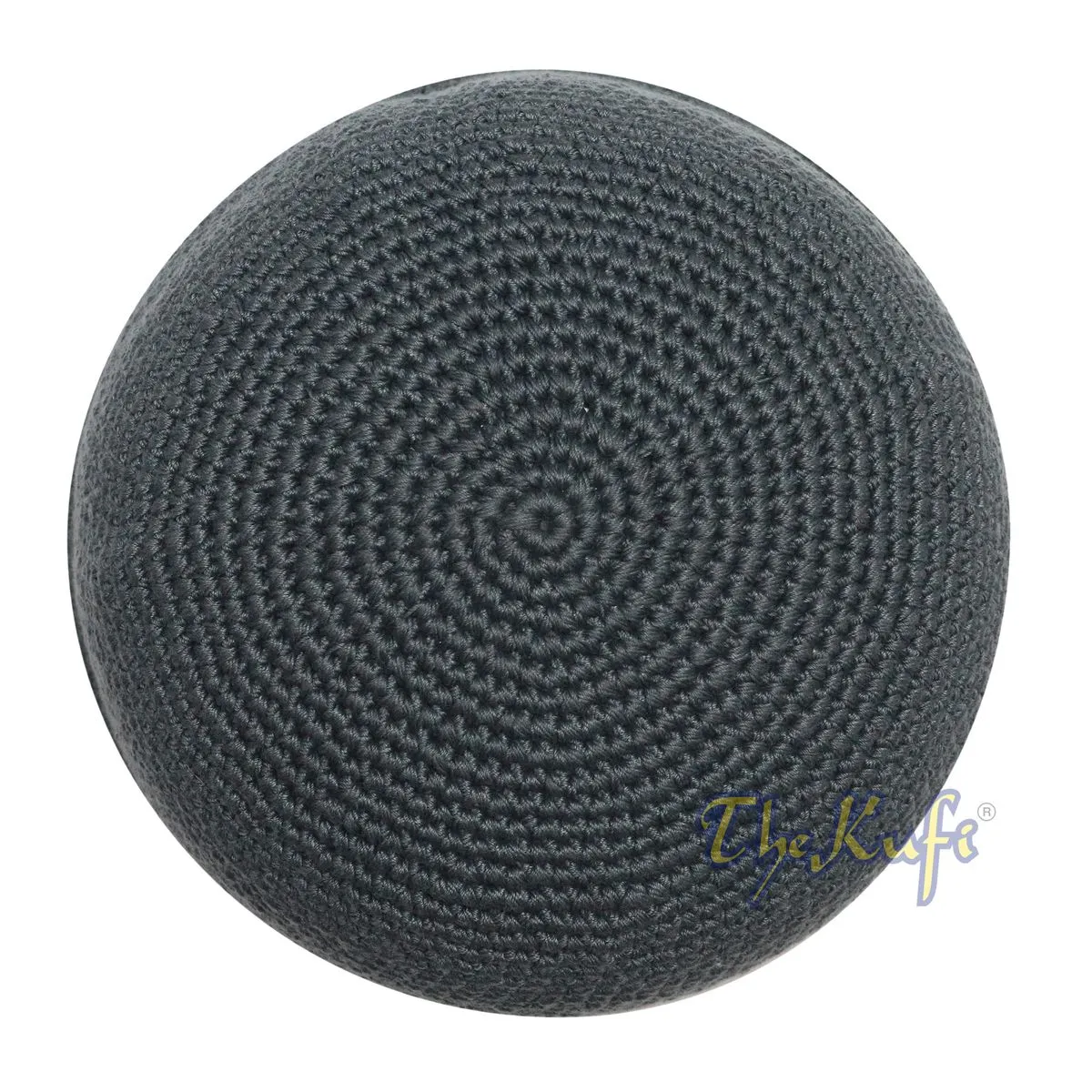 Cotton Kufi Skull Cap - Dark Grey Hand-Crocheted 100% Cotton Head Cover By Thekufi®