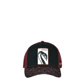 Cuadra Men's With Python Patch Snapback Red Cap