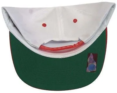 De Paul University Blue Demons Snapback Retro 2 Tone Script Cap Hat White Red