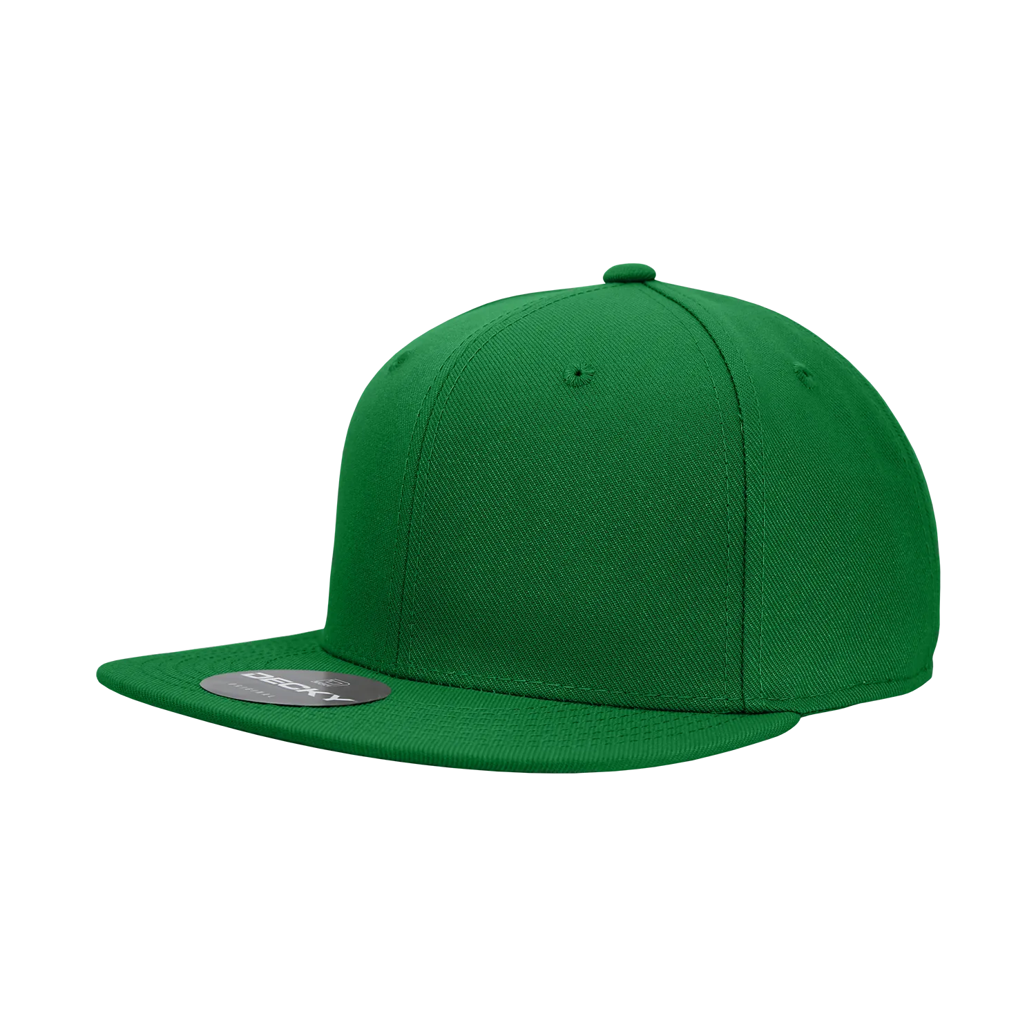 Decky RP1 - Fitted Flat Bill Hat, Retro Fitted Cap (Sizes: 6 7/8 - 7 1/4)