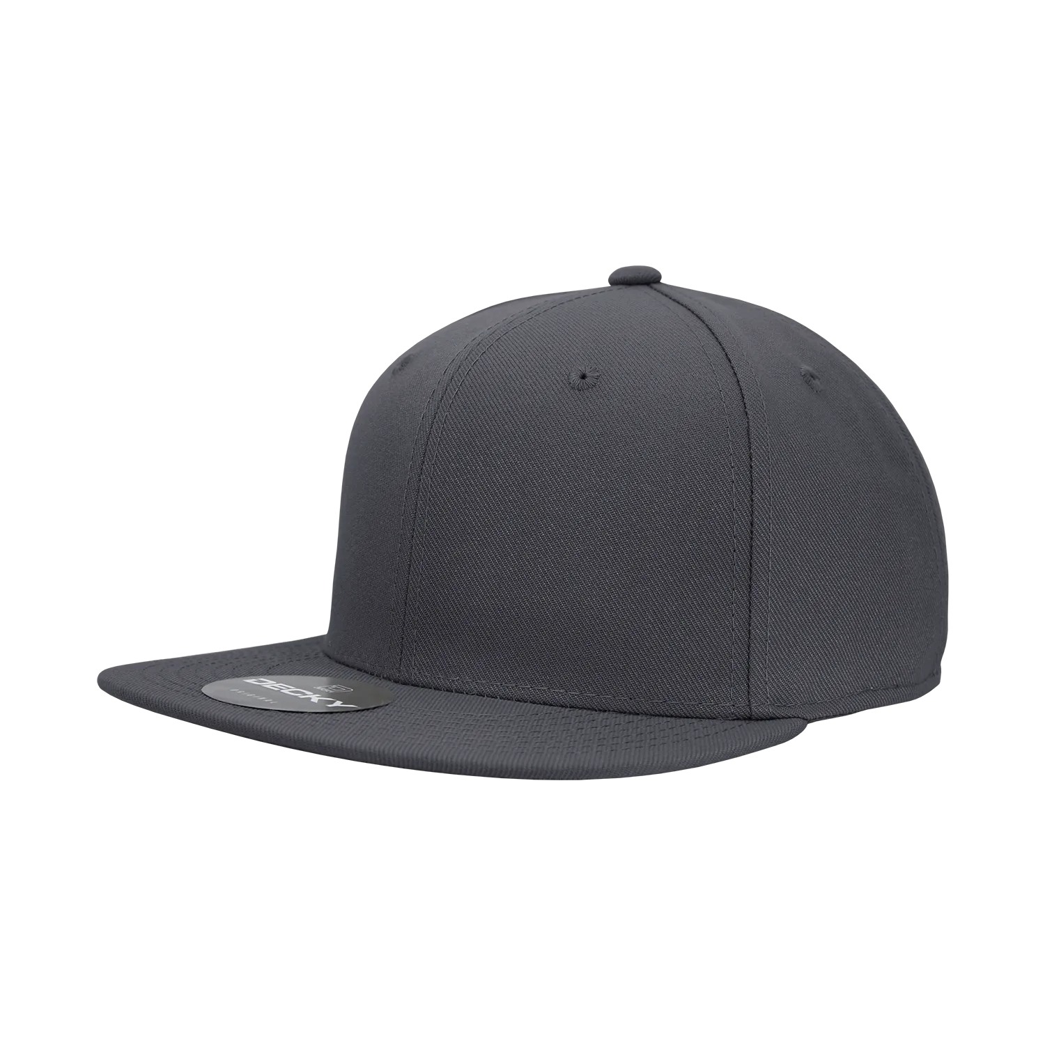 Decky RP1 - Fitted Flat Bill Hat, Retro Fitted Cap (Sizes: 6 7/8 - 7 1/4)