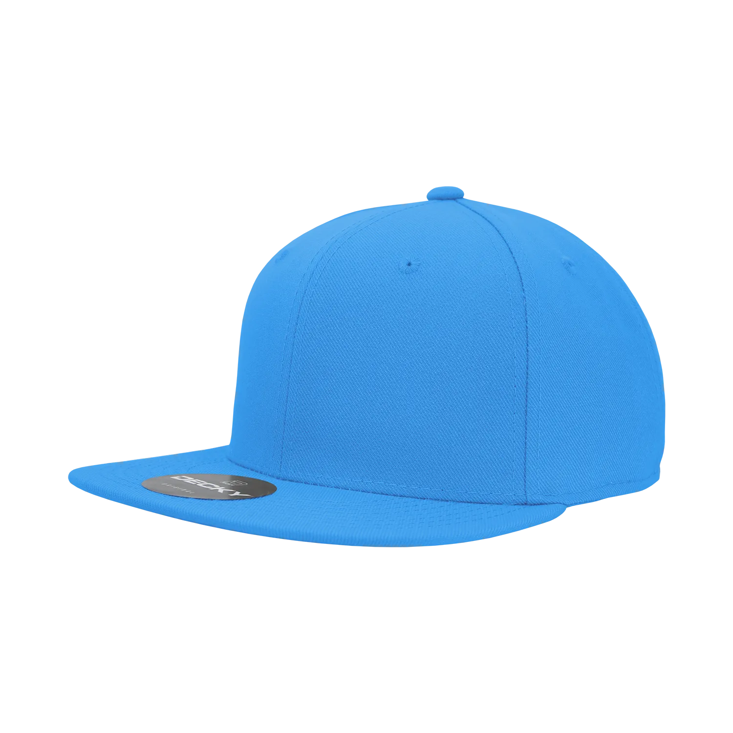 Decky RP1 - Fitted Flat Bill Hat, Retro Fitted Cap (Sizes: 6 7/8 - 7 1/4)