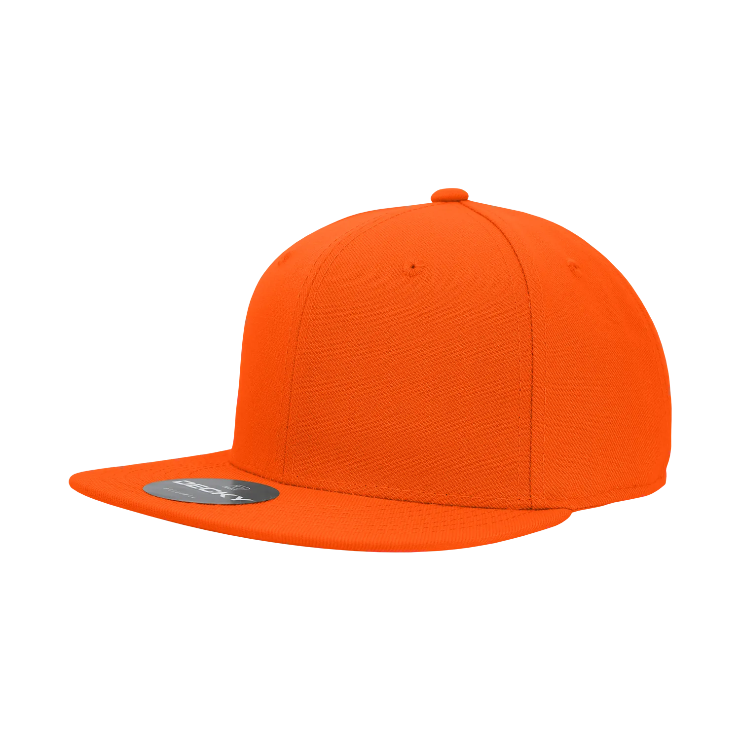 Decky RP1 - Fitted Flat Bill Hat, Retro Fitted Cap (Sizes: 6 7/8 - 7 1/4)