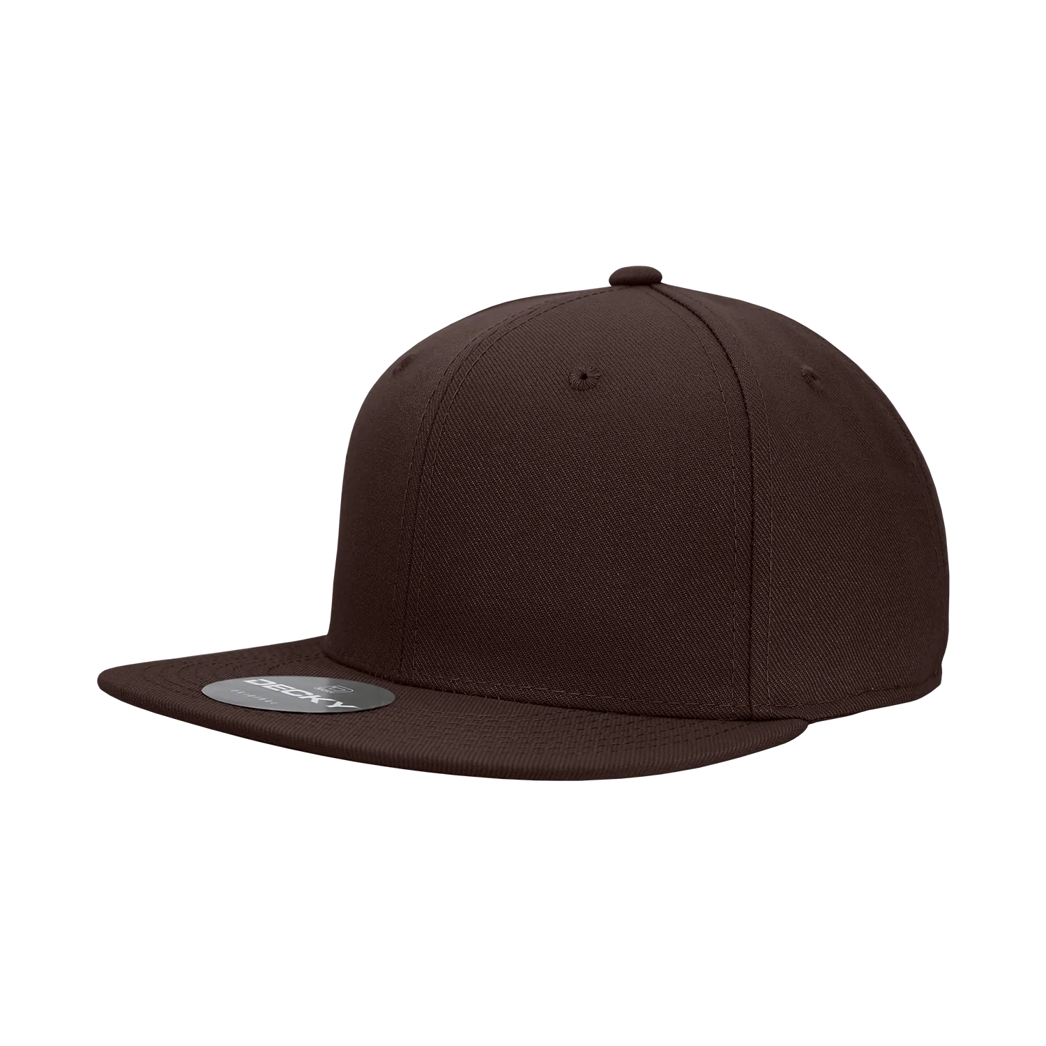 Decky RP1 - Fitted Flat Bill Hat, Retro Fitted Cap (Sizes: 6 7/8 - 7 1/4)