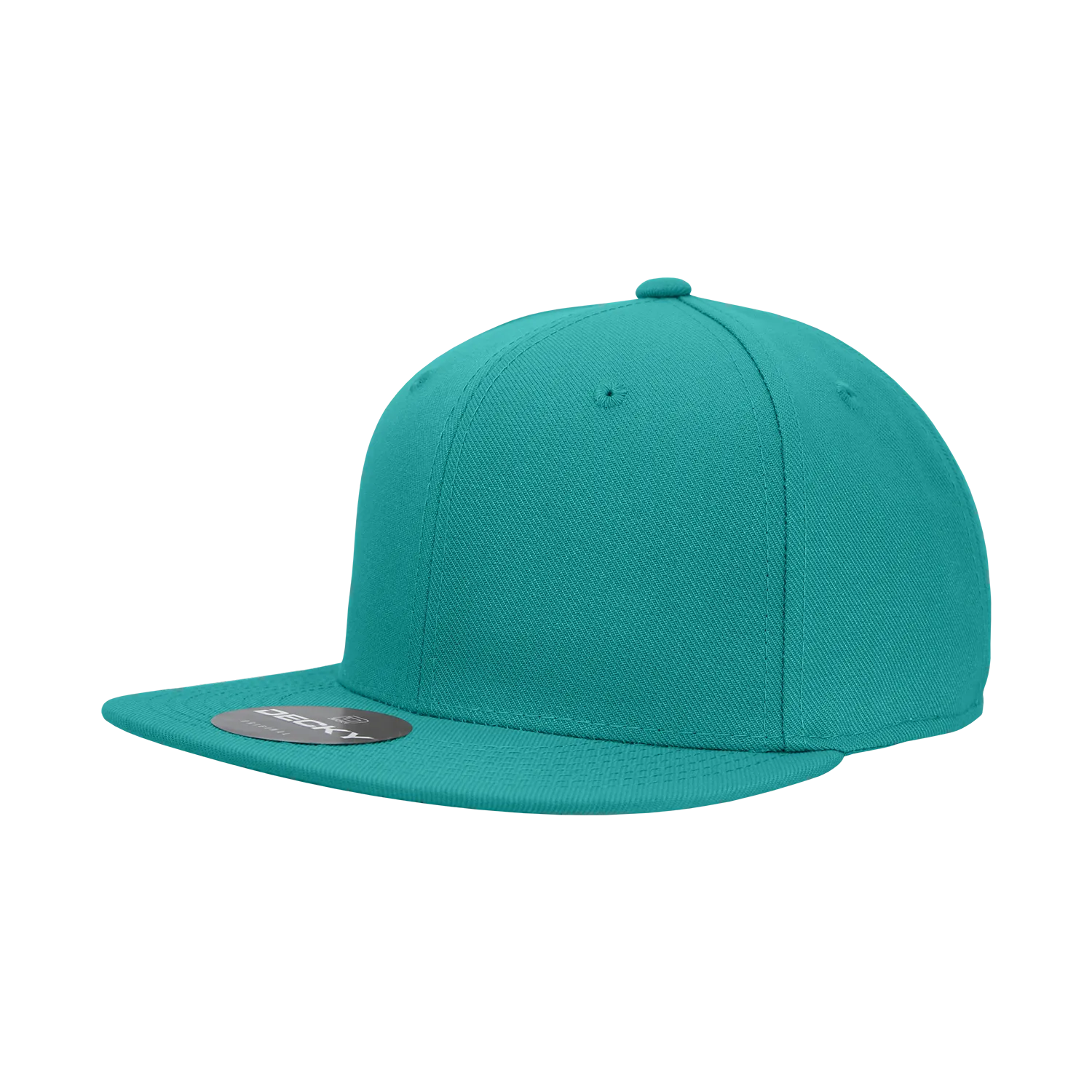 Decky RP1 - Fitted Flat Bill Hat, Retro Fitted Cap (Sizes: 6 7/8 - 7 1/4)