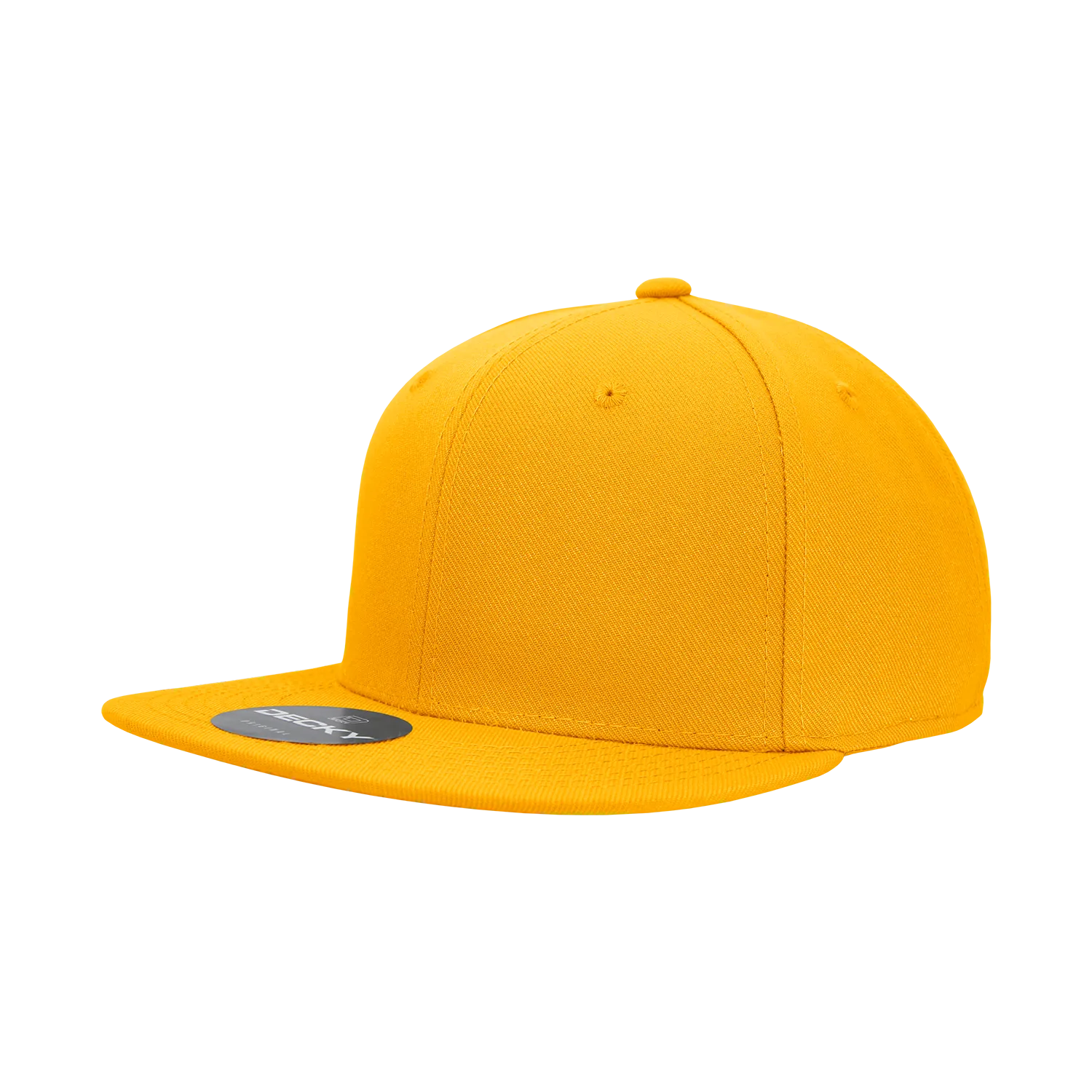 Decky RP1 - Fitted Flat Bill Hat, Retro Fitted Cap (Sizes: 6 7/8 - 7 1/4)