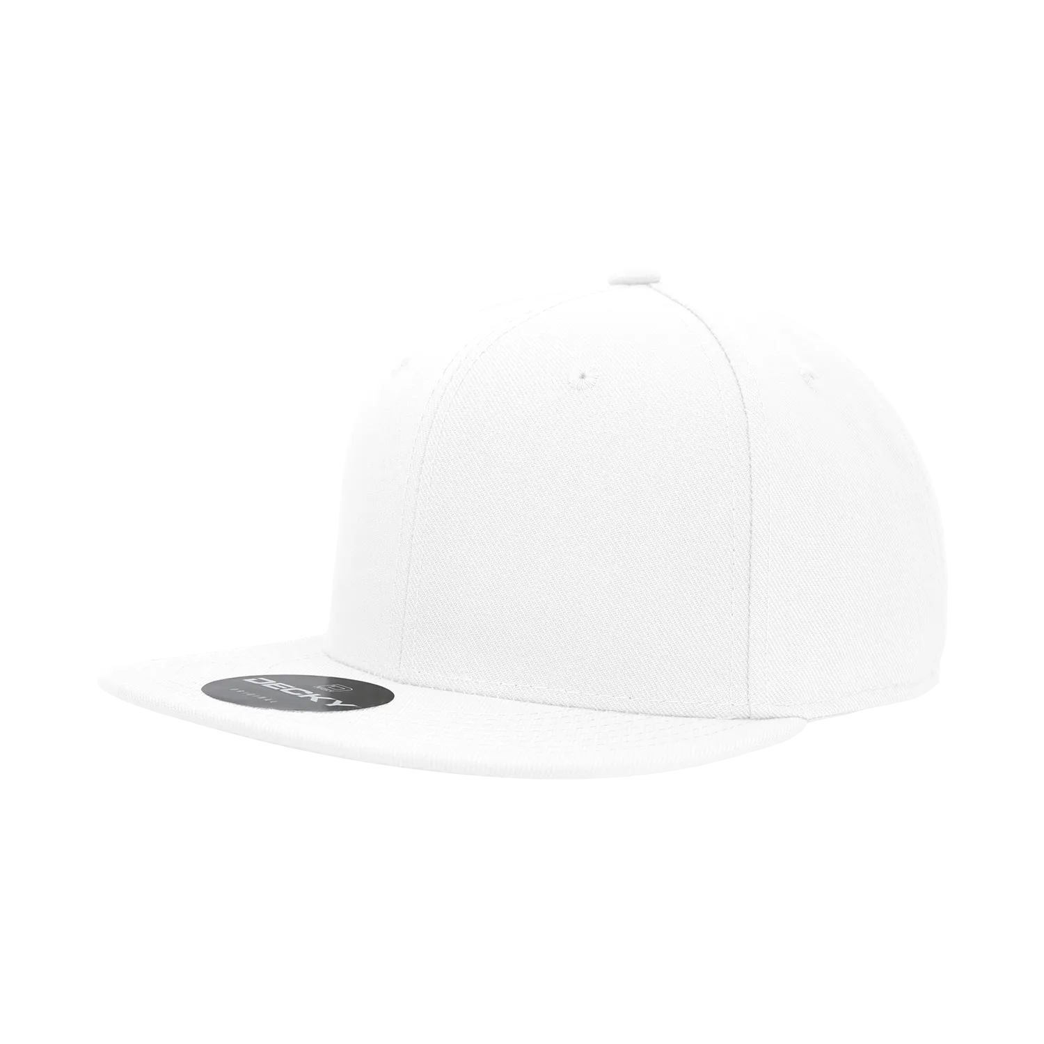 Decky RP1 - Fitted Flat Bill Hat, Retro Fitted Cap (Sizes: 6 7/8 - 7 1/4)