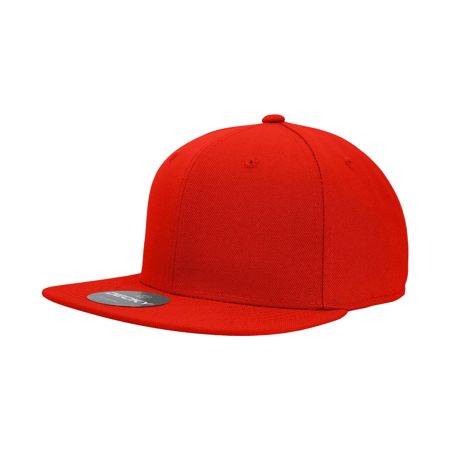 Decky RP1 - Fitted Flat Bill Hat, Retro Fitted Cap (Sizes: 6 7/8 - 7 1/4)