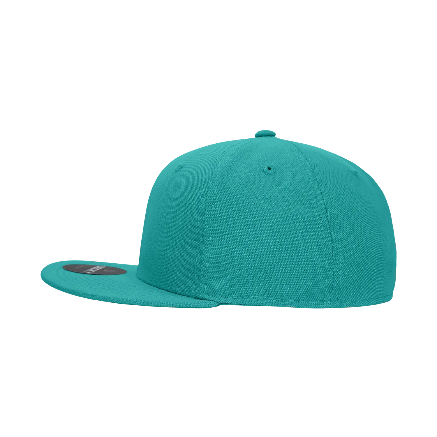Decky RP1 - Fitted Flat Bill Hat, Retro Fitted Cap (Sizes: 6 7/8 - 7 1/4)