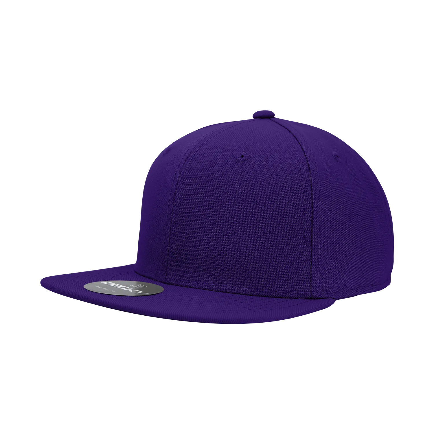 Decky RP1 - Fitted Flat Bill Hat, Retro Fitted Cap (Sizes: 6 7/8 - 7 1/4)