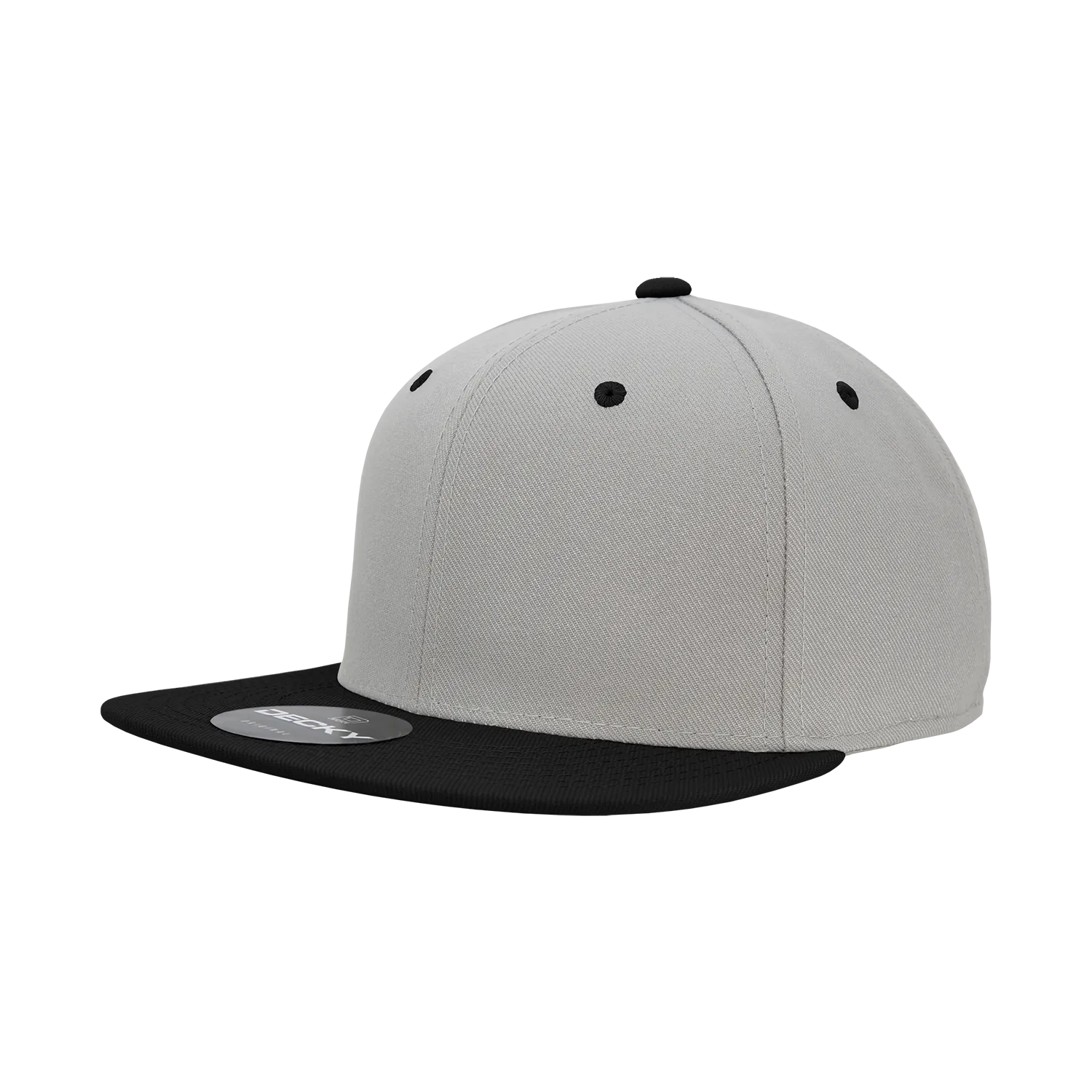 Decky RP1 - Fitted Flat Bill Hat, Retro Fitted Cap (Sizes: 6 7/8 - 7 1/4)