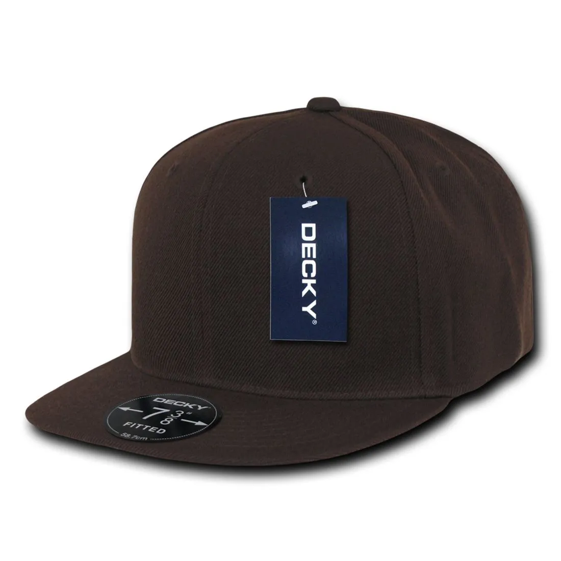 Decky RP1 Retro Fitted Snapback Hats High Crown 6 Panel Flat Bill Baseball Caps
