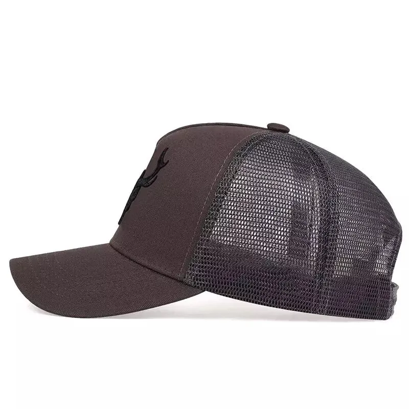 Deer Head Cotton Trucker Cap