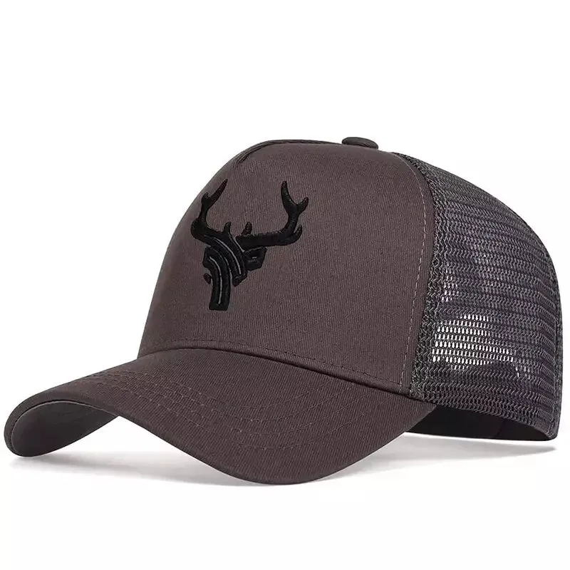 Deer Head Cotton Trucker Cap
