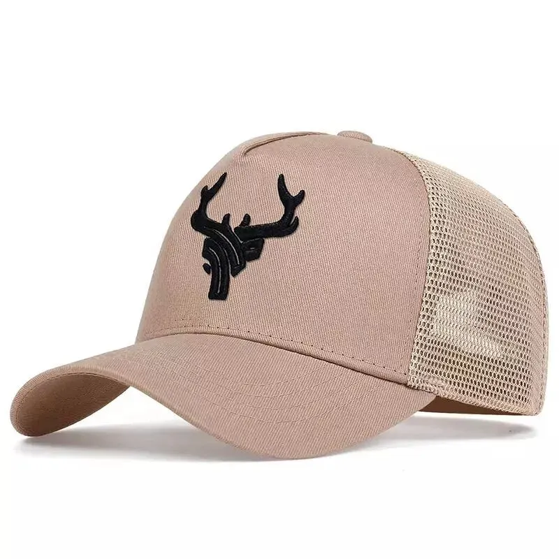 Deer Head Cotton Trucker Cap