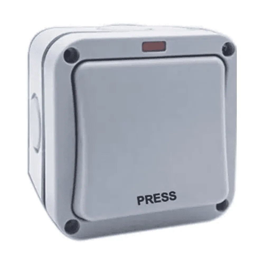 Deligo 1Gang 2 Way 20A IP66 Weatherproof Retractive Switch