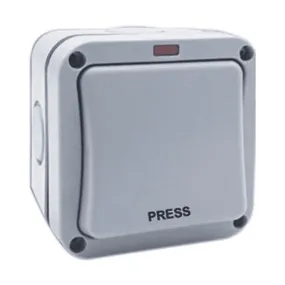 Deligo 1Gang 2 Way 20A IP66 Weatherproof Retractive Switch