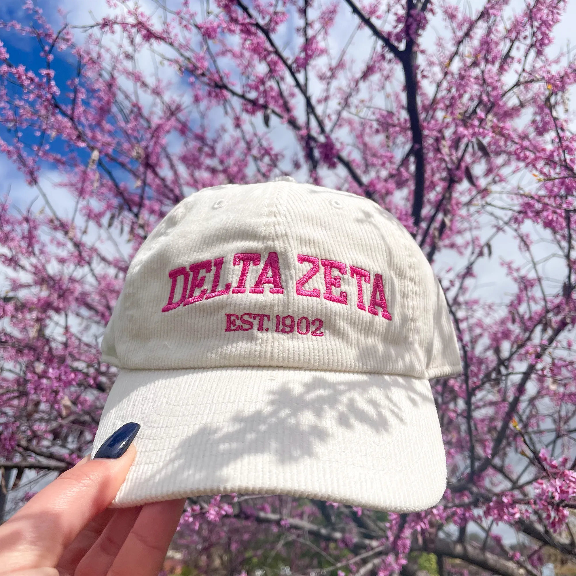 Delta Zeta Embroidered Corduroy Hat