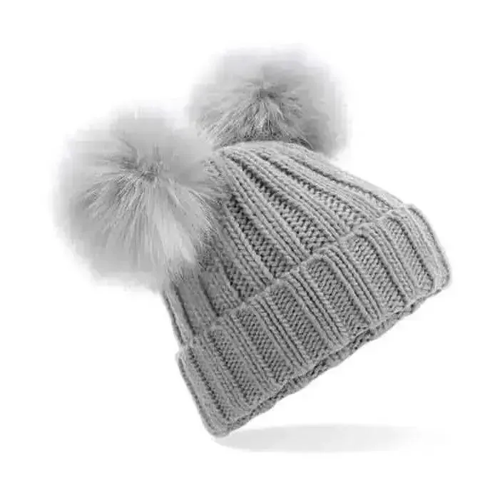 Double Pom Pom Beanie Hats