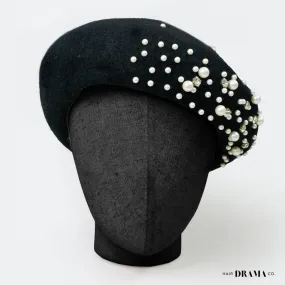 Embellished Beret - Black