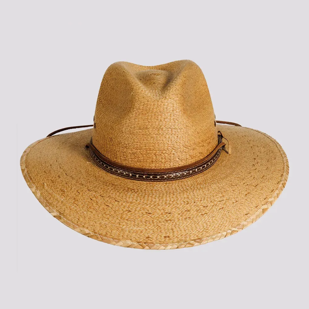 Falcon | Mens Fine Mexican Palm Wide Brim Straw Sun Hat