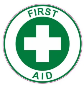 FIRST AID HARD HAT LABEL