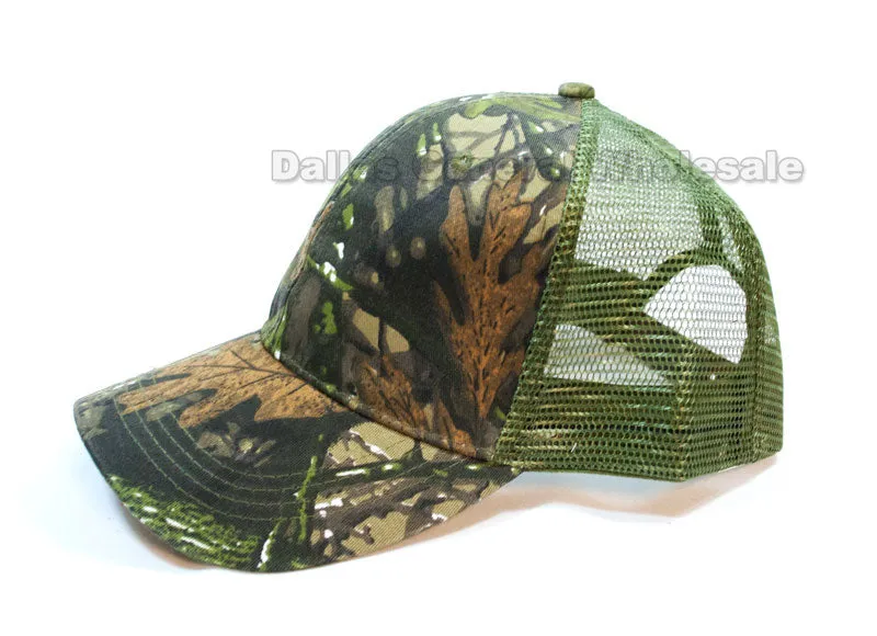 Forest Camouflage Mesh Ball Caps Wholesale