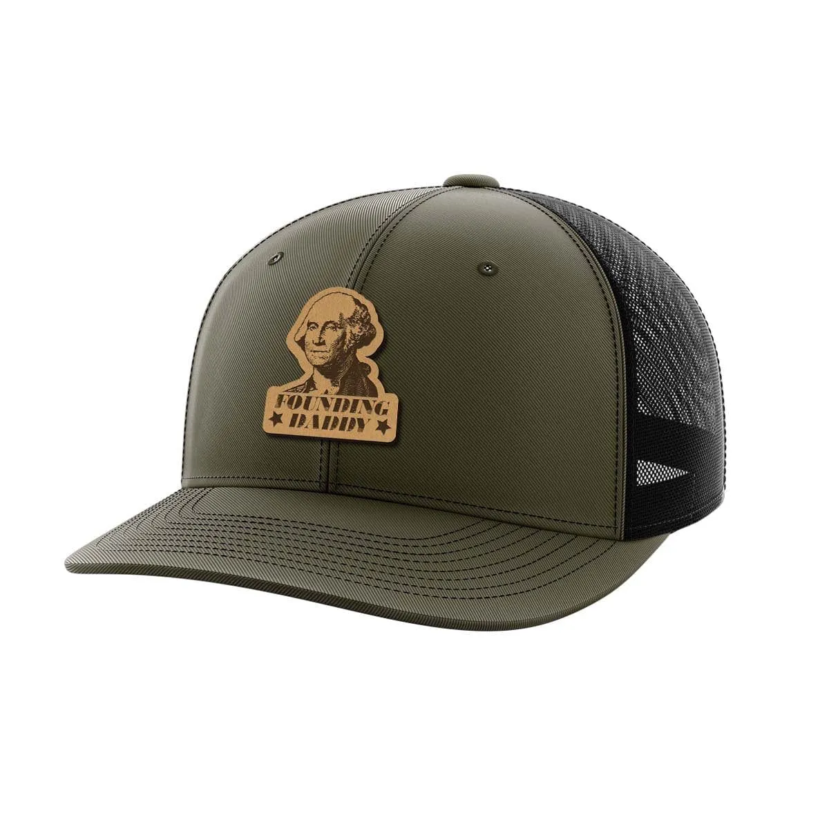 Founding Daddy Leather Patch Hat