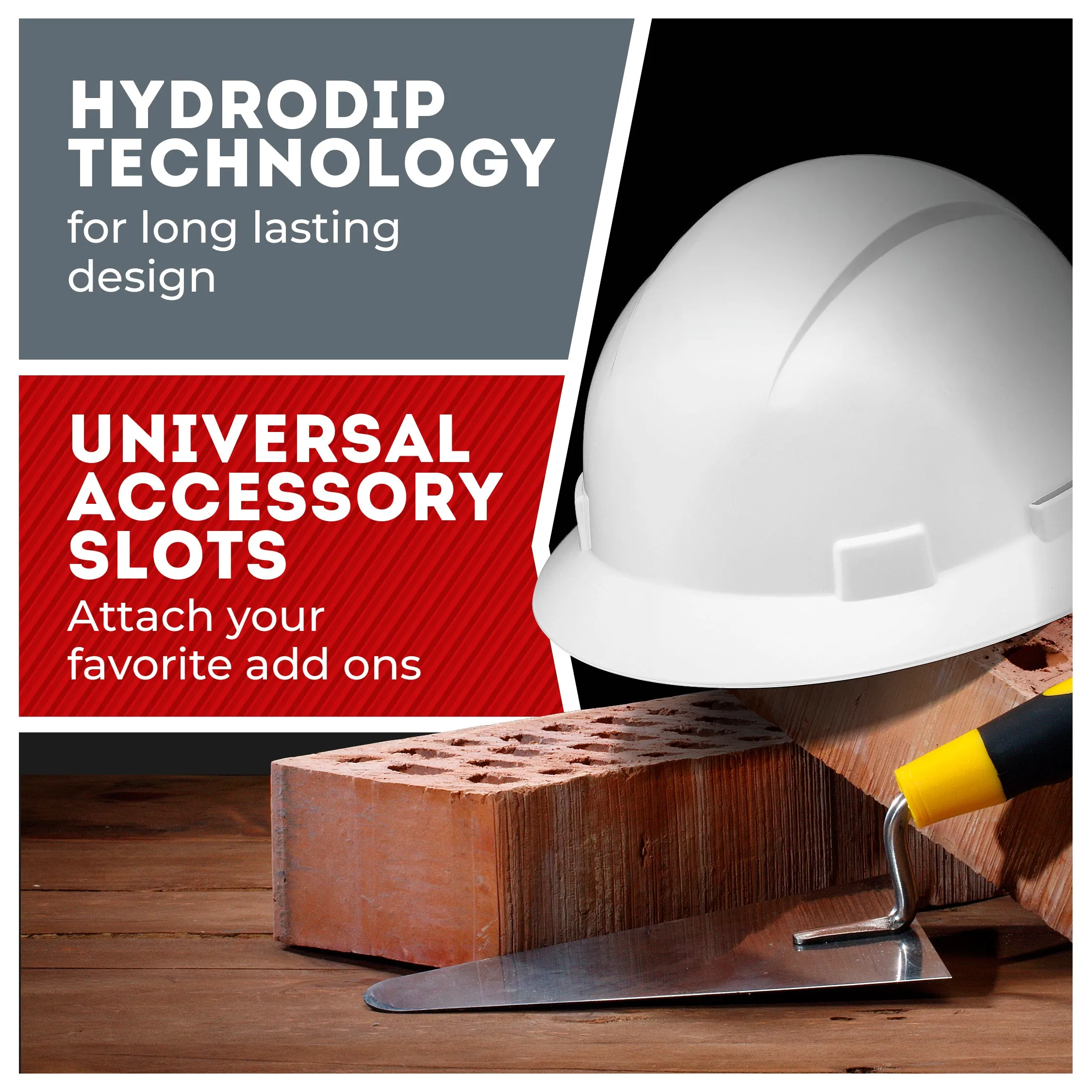 Full Brim White Non-Vented Hard Hat