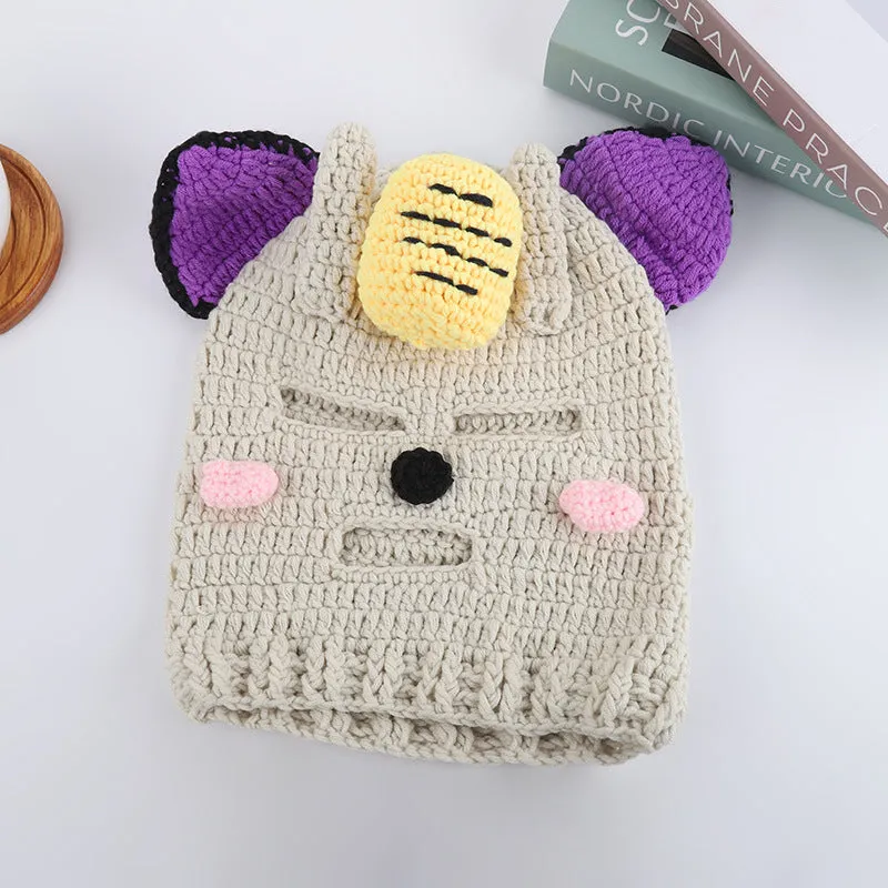 Funny Cartoon Knitted Wool Beanies