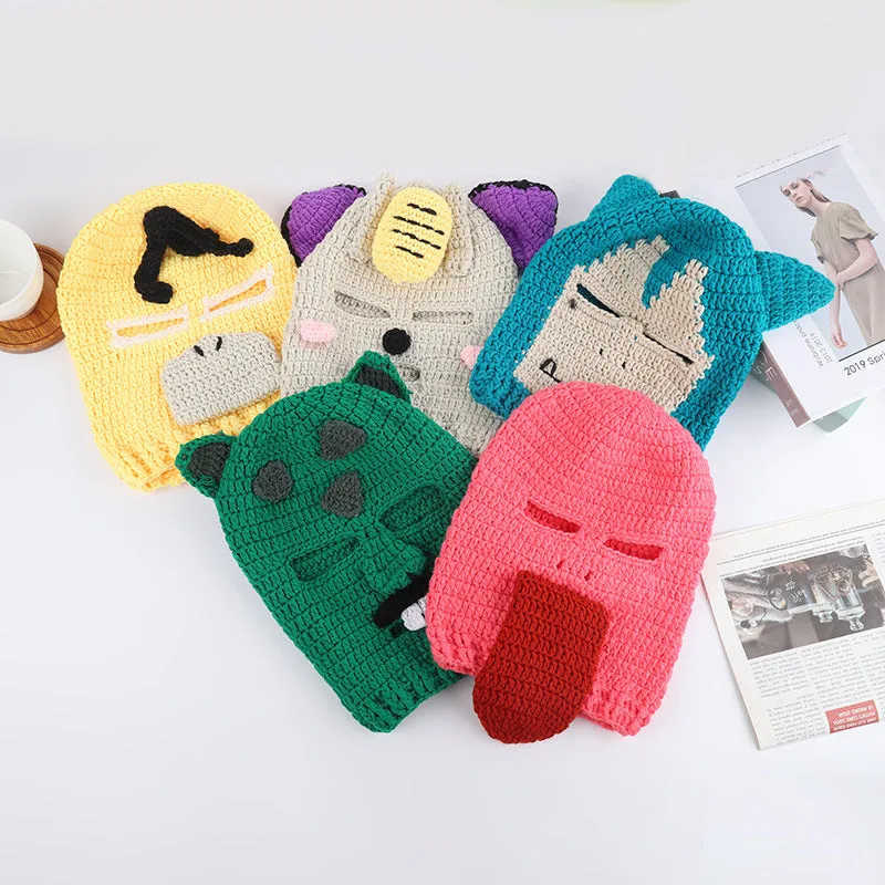 Funny Cartoon Knitted Wool Beanies
