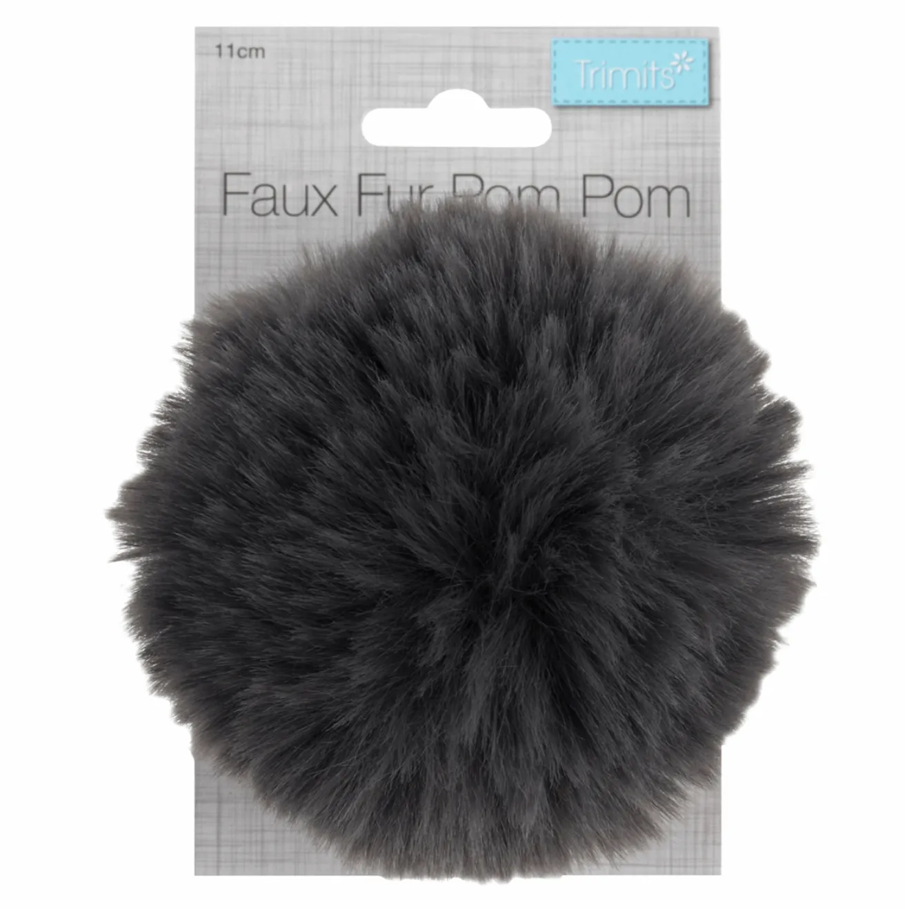 Fur Pom Pom, Grey
