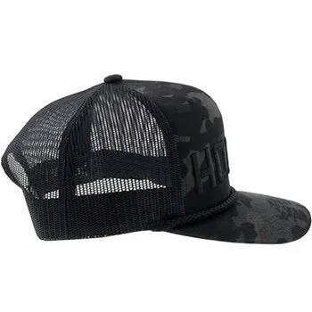 Hooey Camo and Black Pistol Cap