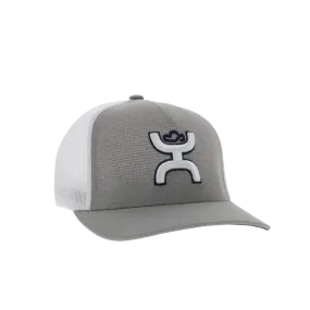 Hooey Men's Coach Flexfit Grey White Hat