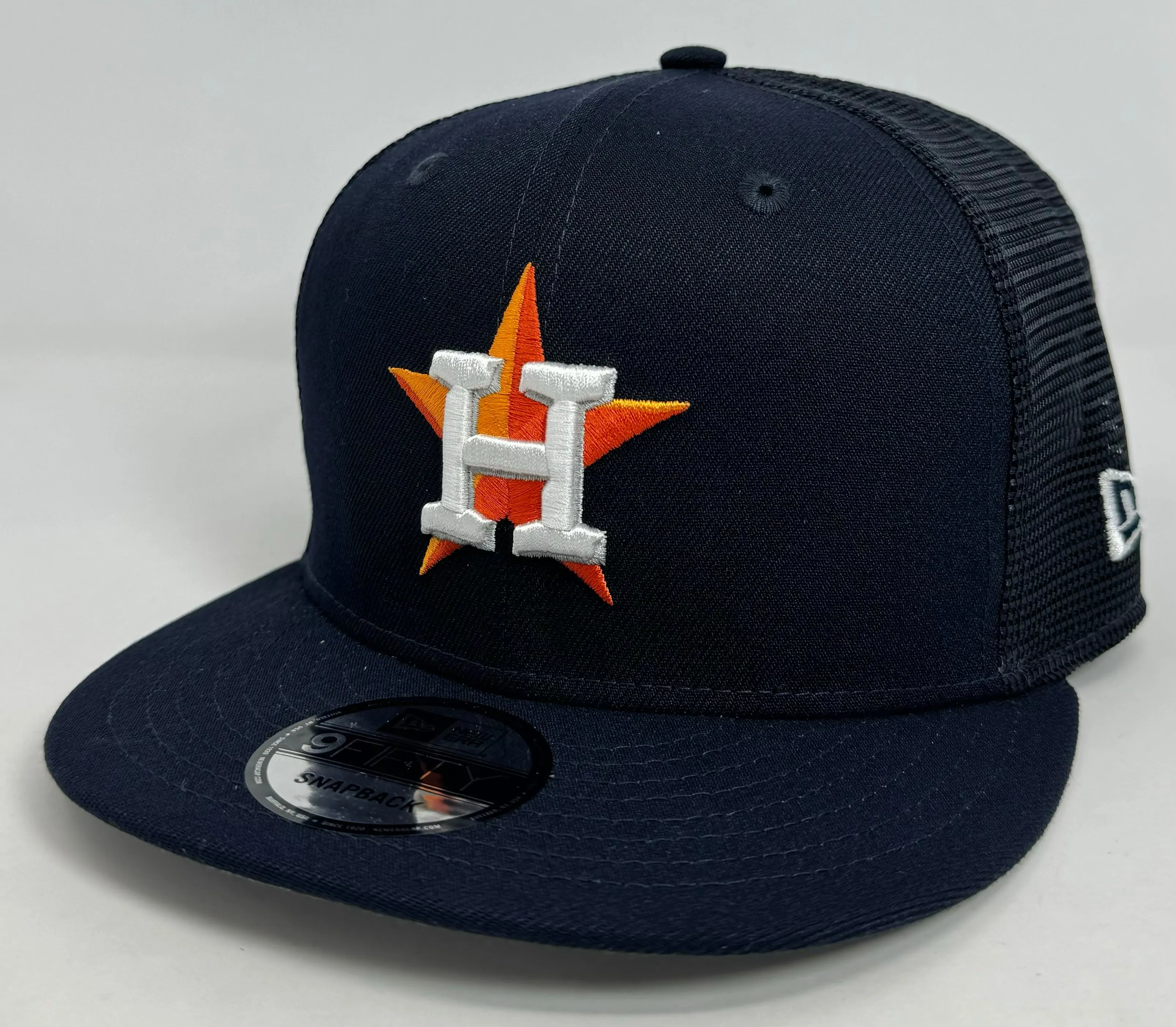 Houston Astros Snapback New Era Navy Mesh Trucker Cap Hat Grey UV