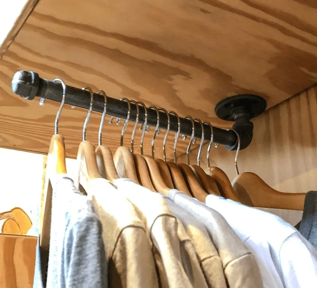 Industrial Face Out Wall Mount Garment Rack - 2 pack (Size: 12")