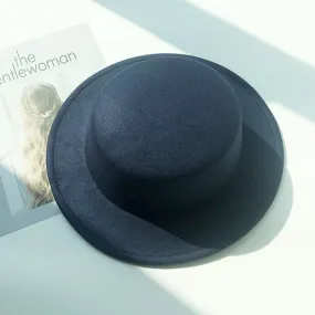 Italian Fedora Hats Autumn and Winter Women's Vintage Top Hat Warm Hat