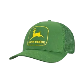 John Deere Men's Green Cotton Twill Mesh Trucker Cap