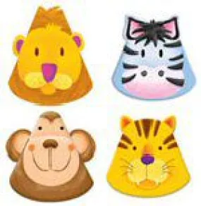 Jungle Safari Party Shaped Hats - Pack of 6