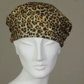 Kabuki Beret, Leopard Felt, Size Small