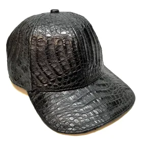 Kashani Safari Black Alligator Belly Hat