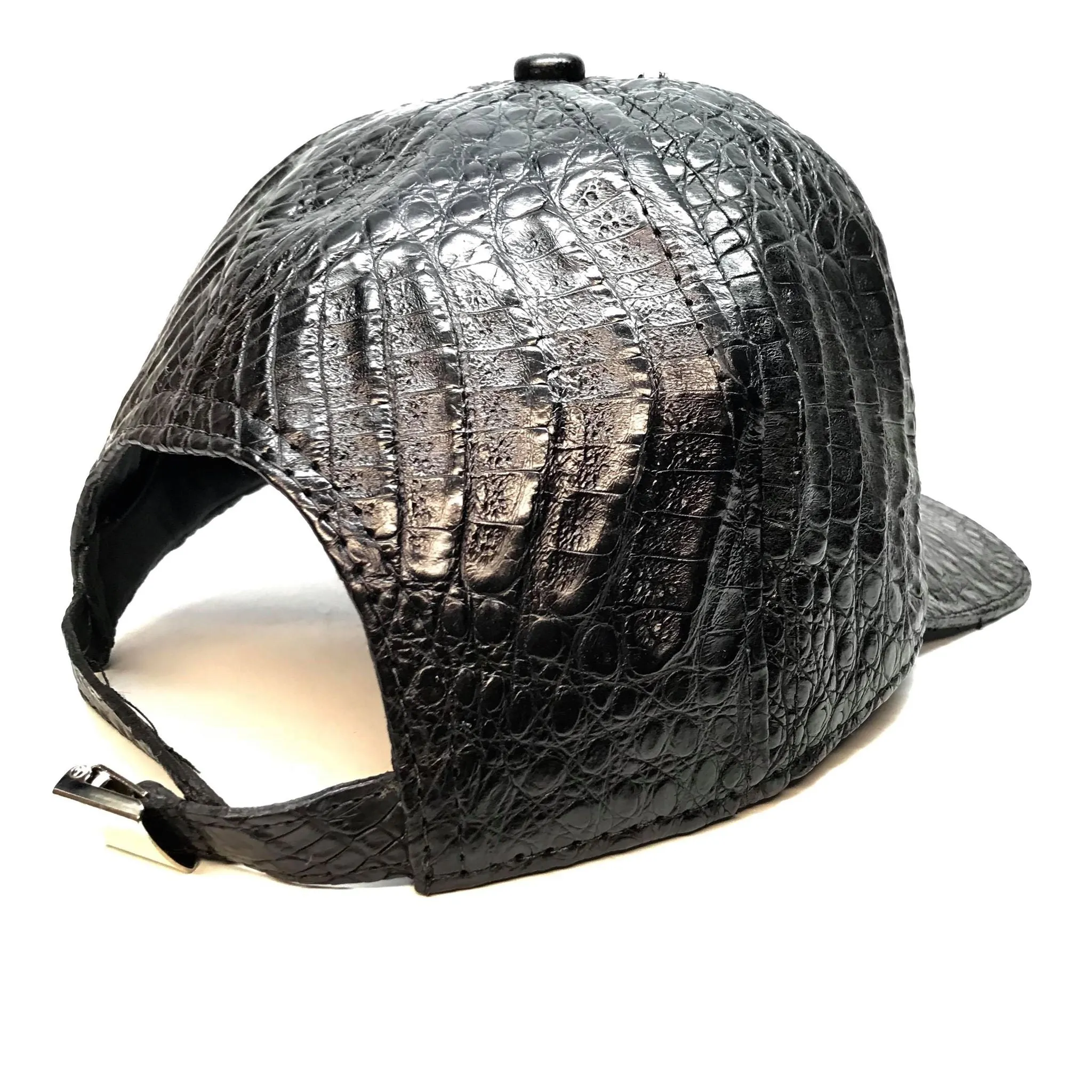 Kashani Safari Black Alligator Belly Hat