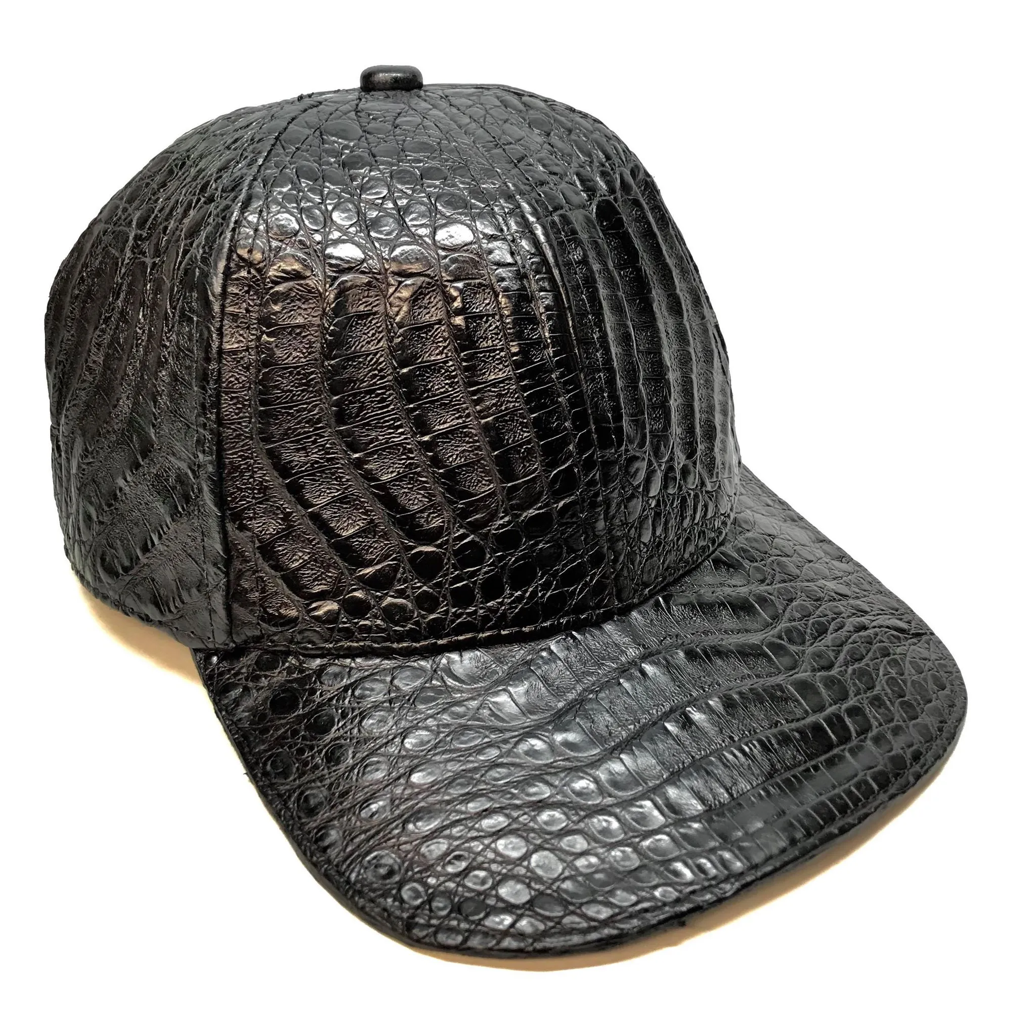 Kashani Safari Black Alligator Belly Hat