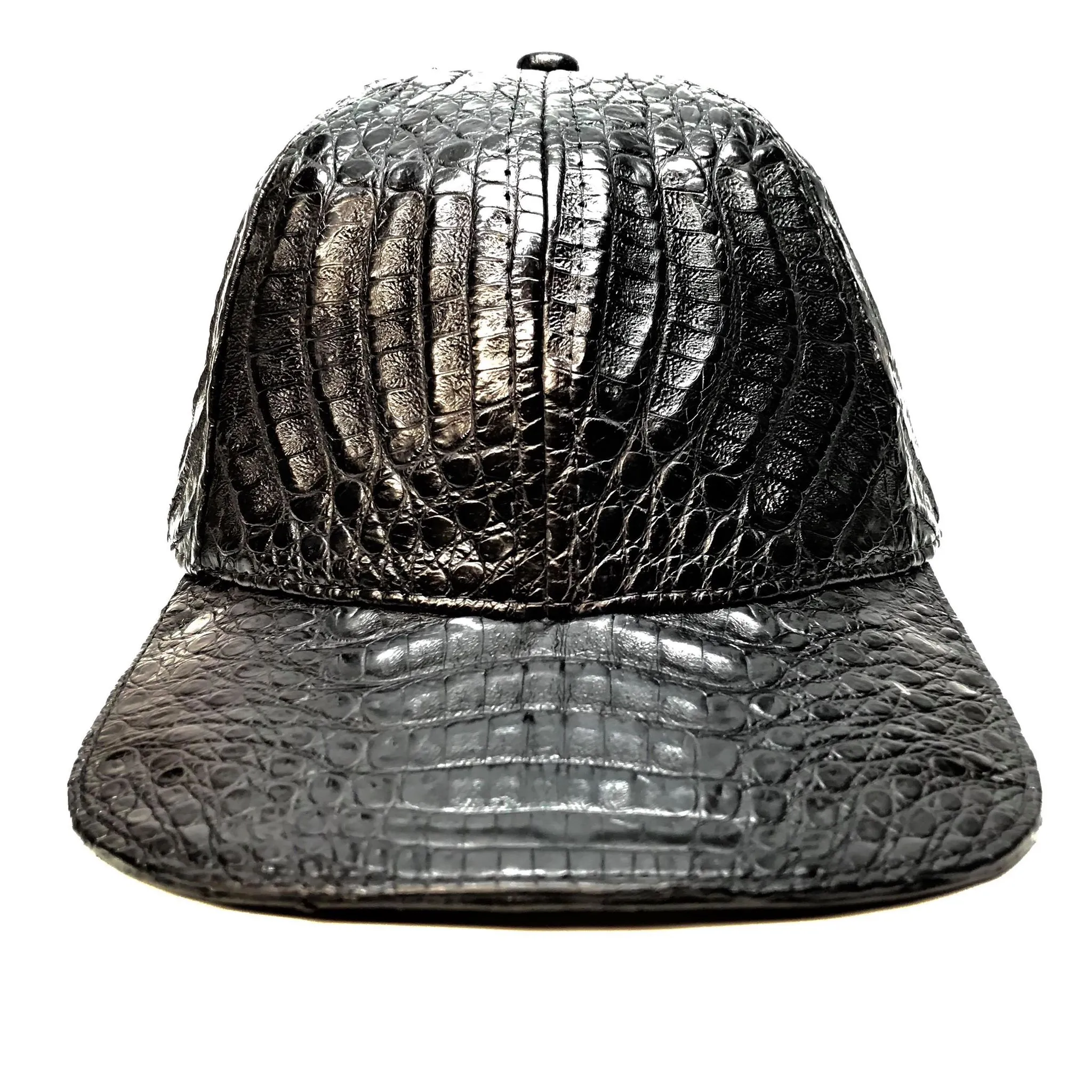 Kashani Safari Black Alligator Belly Hat