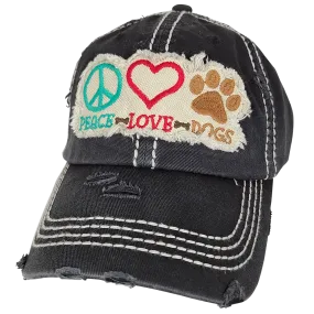 KBV-1405 Peace Love Dogs Black