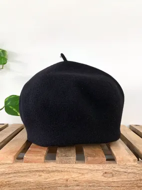 KOPKA Roll Up Woollen Beret - Black