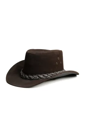 KORDOVAN's Suede Premium Genuine Leather Western Cowboy Hat - Brown
