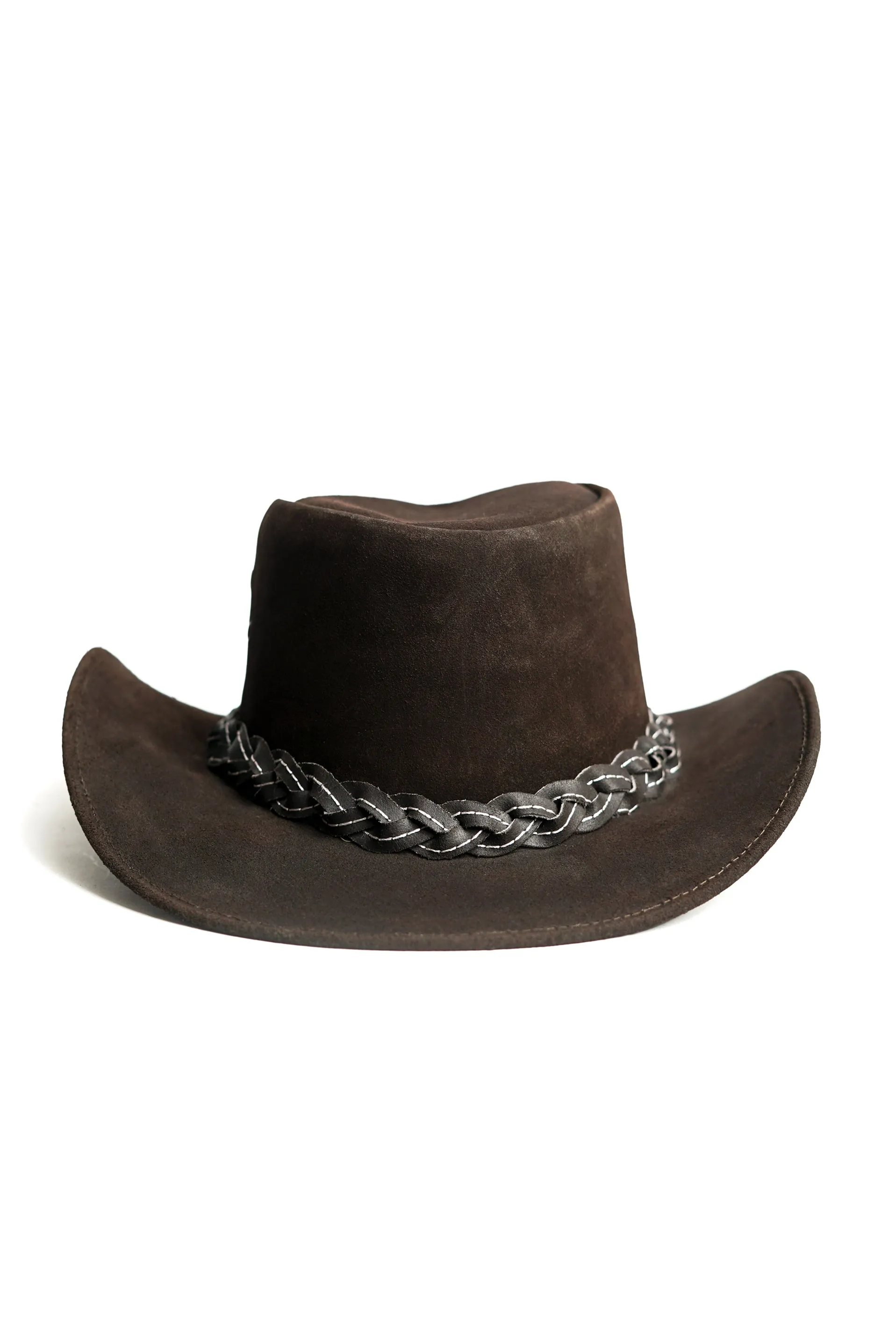 KORDOVAN's Suede Premium Genuine Leather Western Cowboy Hat - Brown